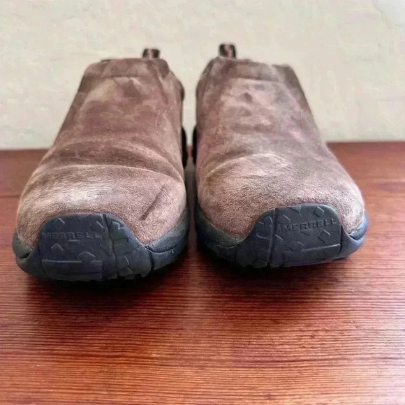 Merrell Jungle Moc Men's Slip On Shoes - Size 8 Lightly Used Brown Suede Leather - Picture 4 of 10